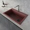 Ruvati 33"x22" Dual-Mnt Granite Composite Sgl Bowl Kitchen Sink, Carnelian Red RVG1033RD - alternate 1
